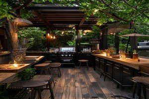 Le bar de jardin : Créer un coin convivial à côté de son barbecue.