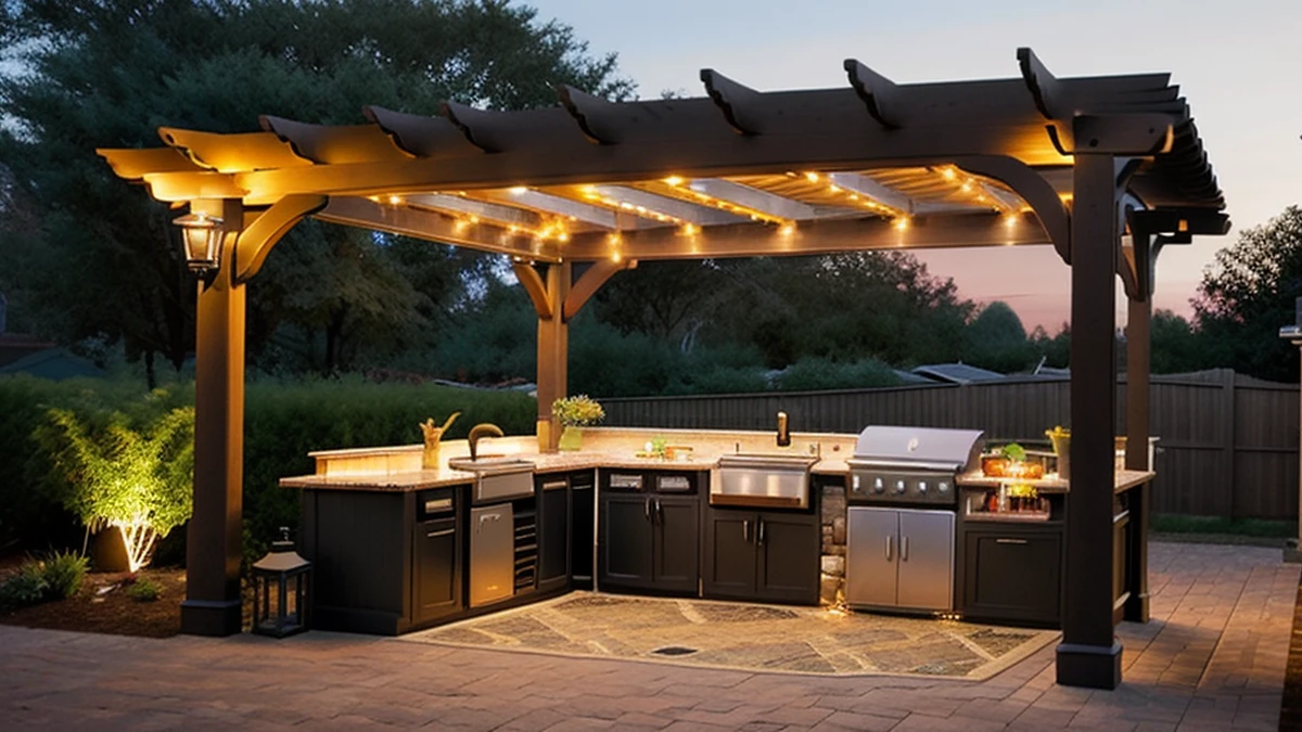 Éclairage de cuisine d'extérieur : les solutions solaires et LED