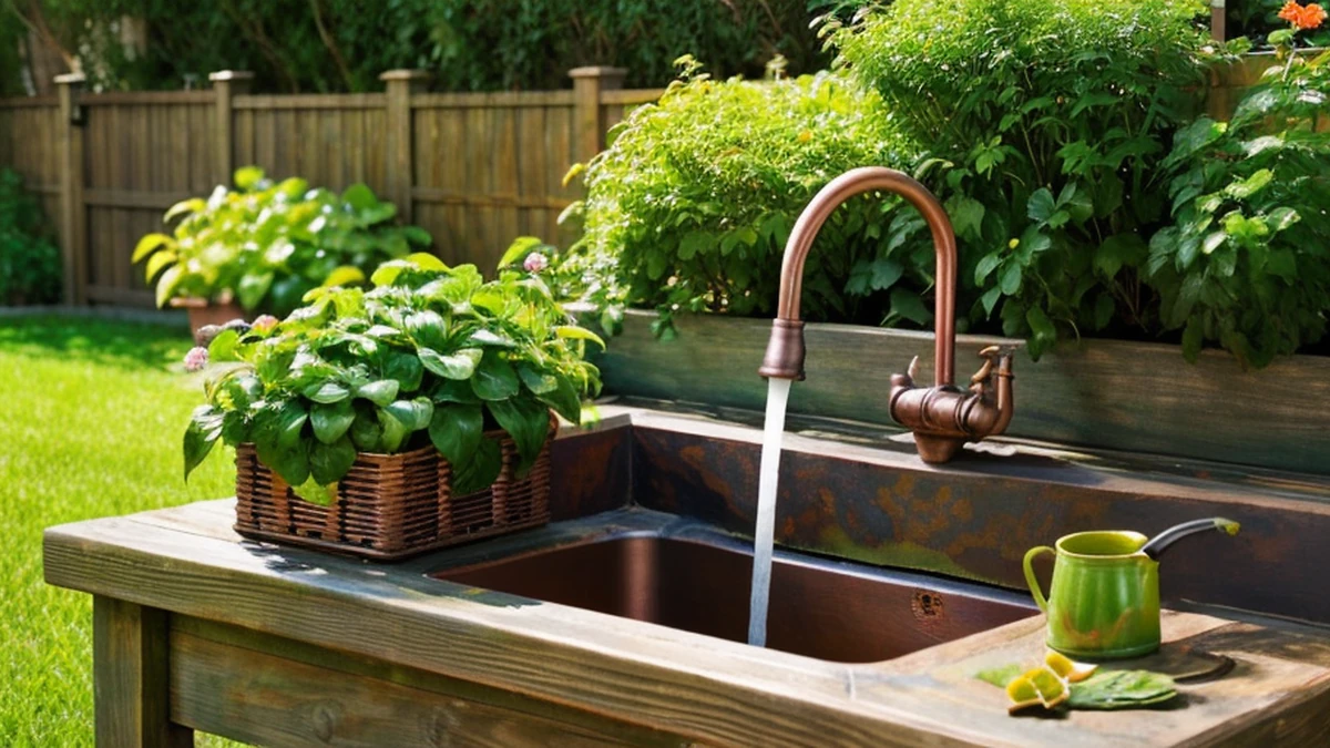 Évier de jardin : installer une arrivée d'eau sans gros travaux